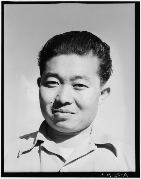 Ansel Adams Manzanar - Benji Iguchi, tractor driver (portrait) Manzanar R - LOC ppprs-00032