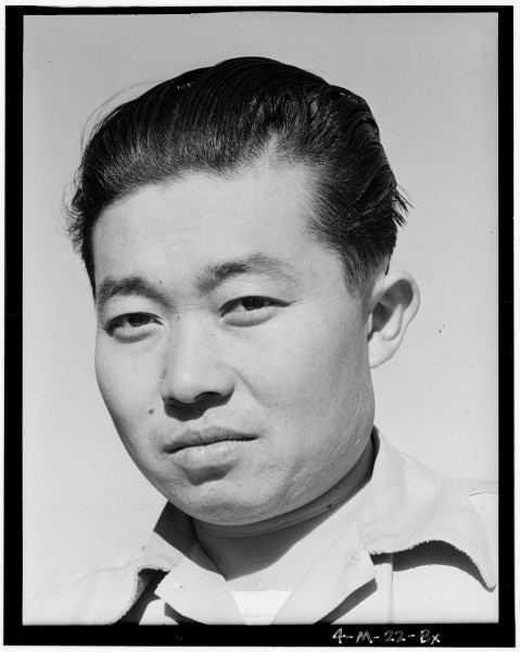 Ansel Adams Manzanar - Benji Iguchi, tractor driver (portrait) Manzanar R - LOC ppprs-00035