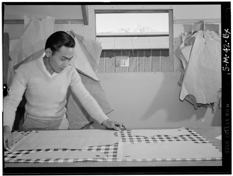 Ansel Adams Manzanar - Bert K. Miura (pattern making) - LOC ppprs-00145