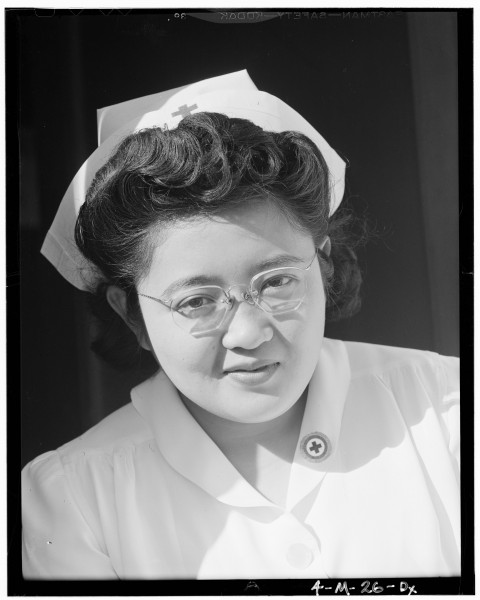 Ansel Adams Manzanar - Catherine Natsuko Yamaguchi, nurse, 4 of 4, Manzan - LOC ppprs-00047