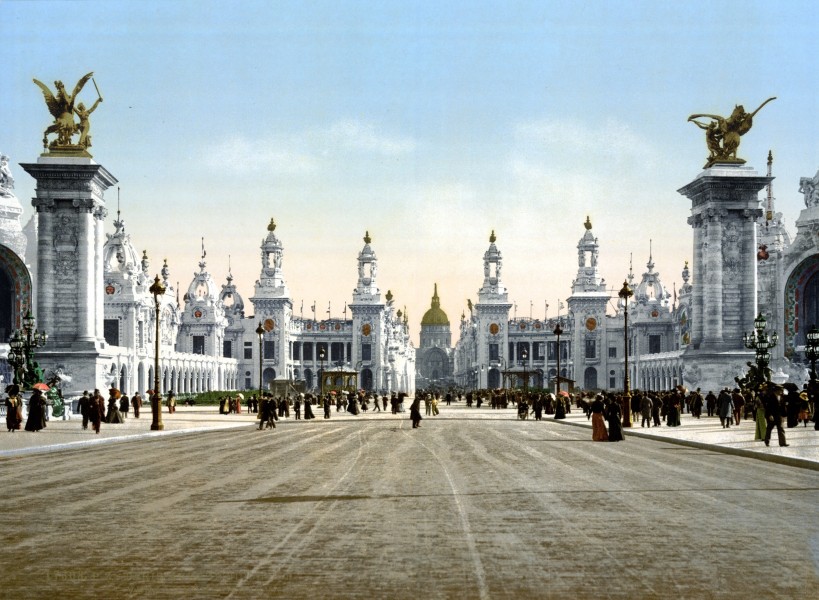 Avenue Nicholas II, looking towards the Dome of the Invalides, Exposition Universal, 1900, Paris, France