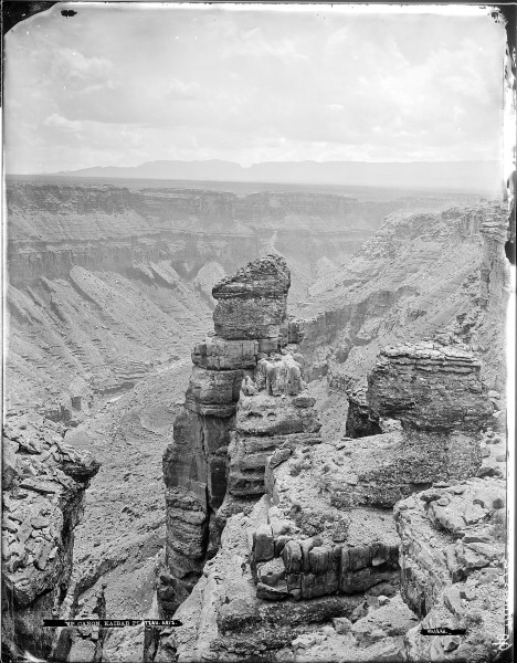 Canyon, Kaibob Plateau, Grand Canyon, Arizona looking north Vermillion Cliffs. Old No. 9. - NARA - 517745