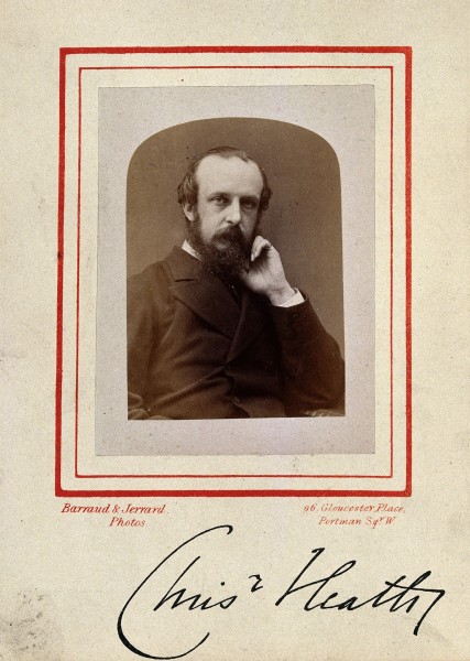 Christopher Heath. Photograph by Barraud & Jerrard, 1873. Wellcome V0028395