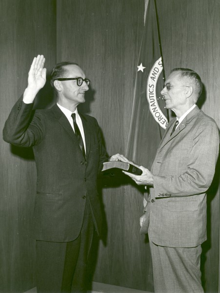 Dr. Hugh Dryden Swearing in Dr. George E. Mueller - GPN-2002-000013