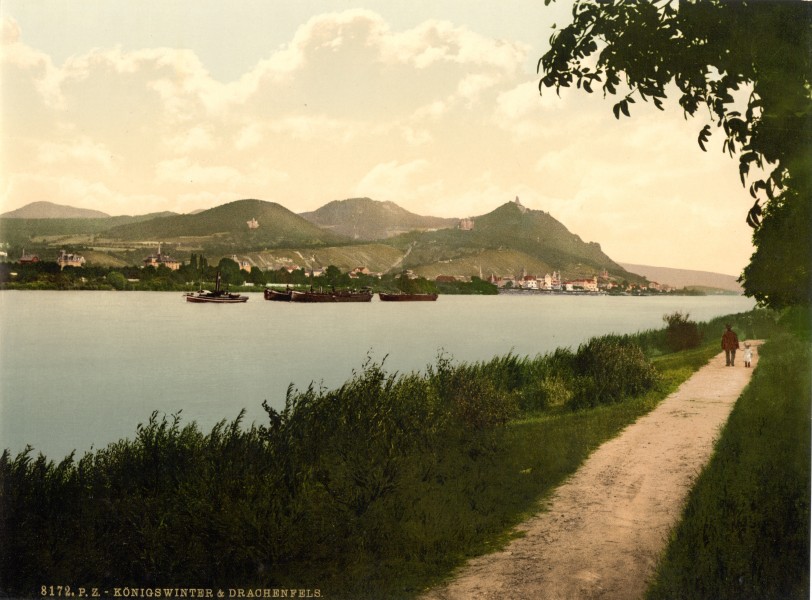 Drachenfels and Königswinter, Rhineland, Germany, 1890s