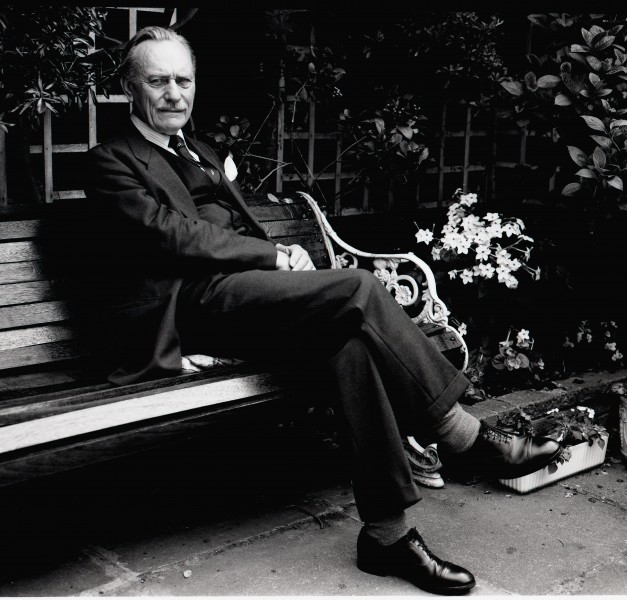 Enoch Powell in garden Allan Warren