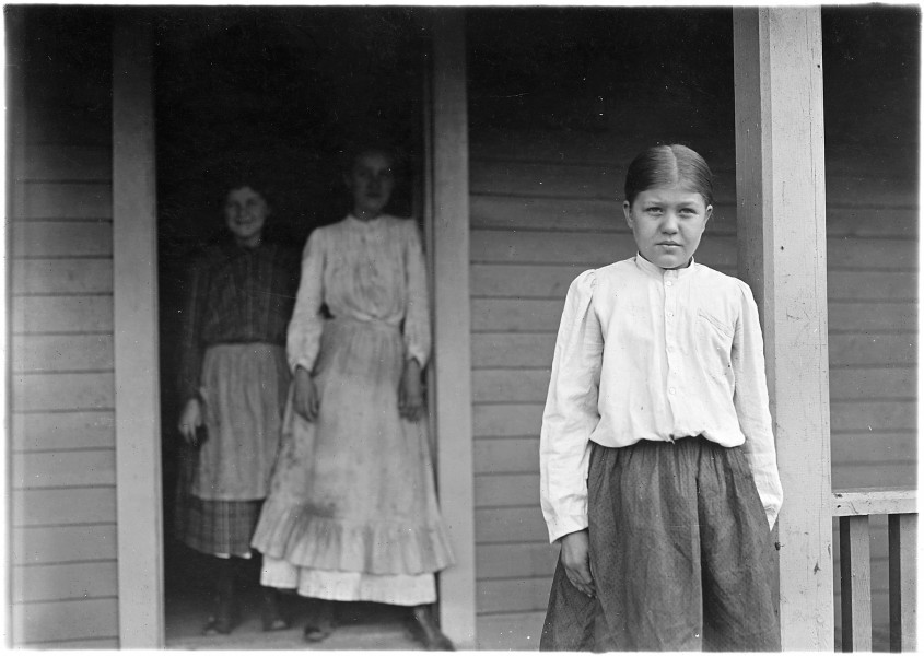 Golla Chambers, 12 years old, been in mill 3 years, spinning 2 years, weave 1 year. Other sisters spinners. Gastonia... - NARA - 523102