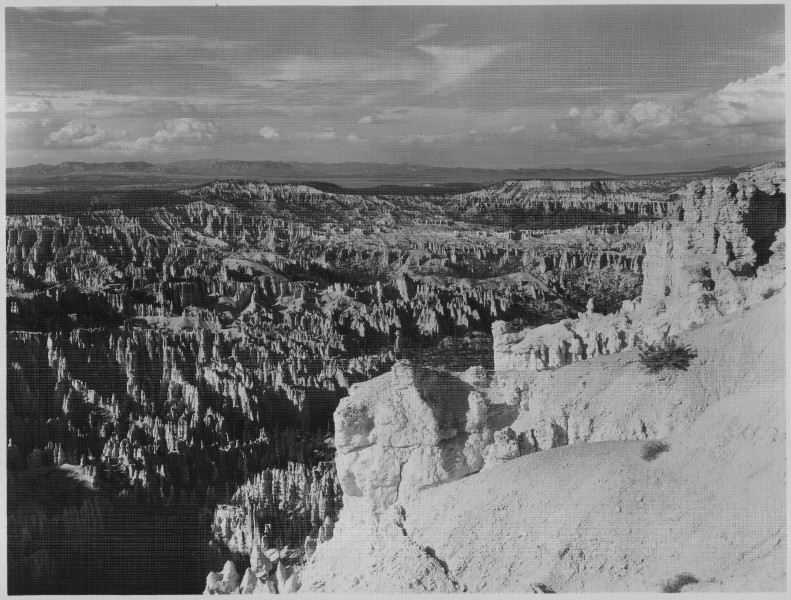 Looking northwest over Bryce Canyon from Bryce Point. - NARA - 520303