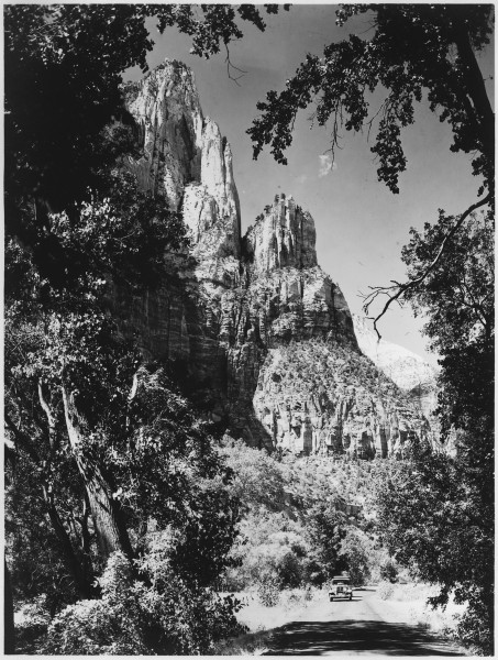 Mt. Zion from Canyon floor. - NARA - 520338
