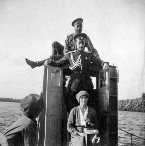 Nicholas II of Russia with family on the Dnieper River