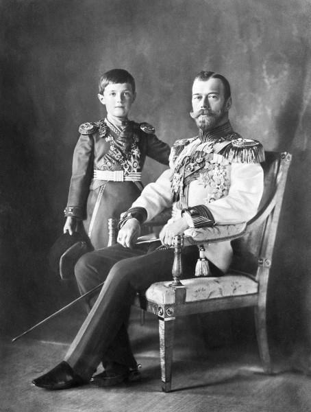 Nicholas II with his son Alexei, portrait photograph