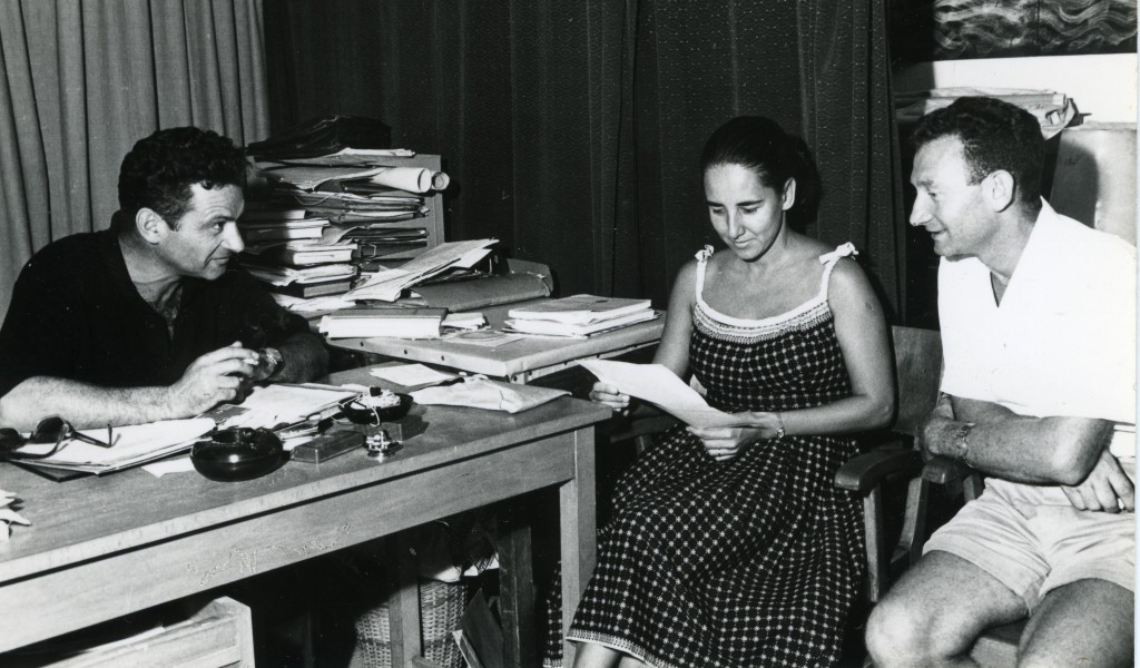 Otto H. Oren, Eugenie Clark, Adam Ben-Tuvia, 1962