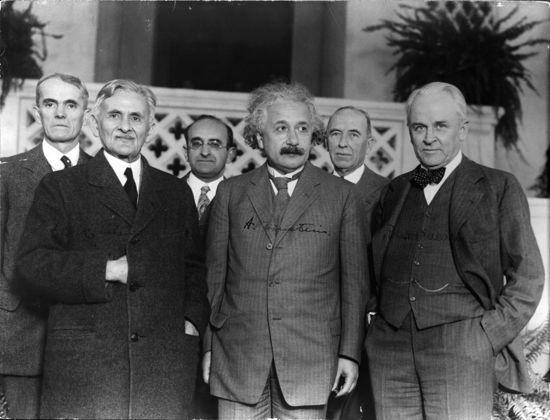 Portrait of Albert Einstein and Others (1879-1955), Physicist