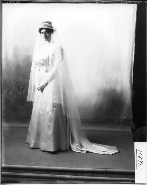 Portrait photograph of Mrs. A. W. Ramsey in wedding gown 1912 (3190756709)