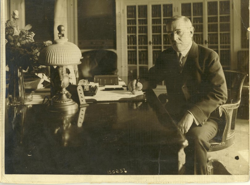 President Wilson at His Desk in the White House (4295345205)