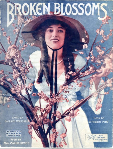 Sheet music cover - BROKEN BLOSSOMS (1919) (variant)