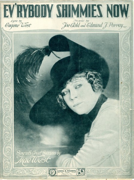 Sheet music cover - EV'RYBODY SHIMMIES NOW (1918)