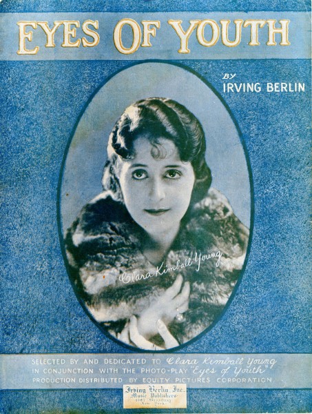 Sheet music cover - EYES OF YOUTH (1919)