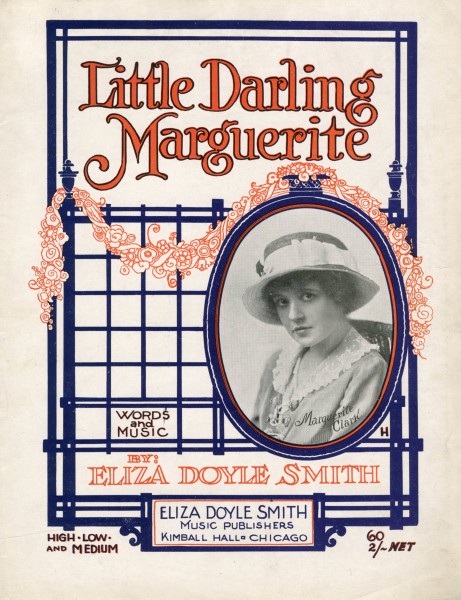 Sheet music cover - LITTLE DARLING MARGUERITE (1919)