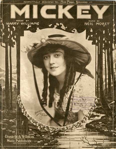 Sheet music cover - MICKEY (1918)