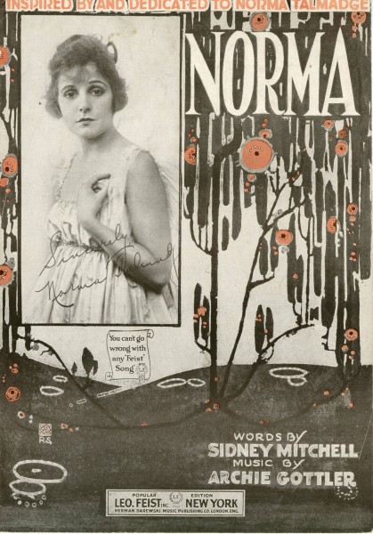 Sheet music cover - NORMA (1919)