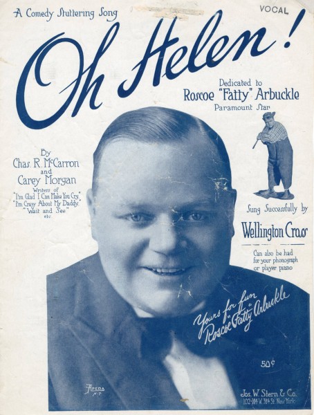 Sheet music cover - OH HELEN! - A COMEDY STUTTERING SONG (1918)