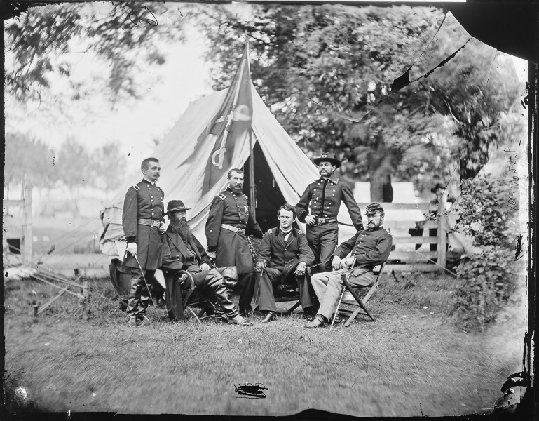 Sheridan, Merritt and others, including Gen. Henry E. Davies^ - NARA - 524479