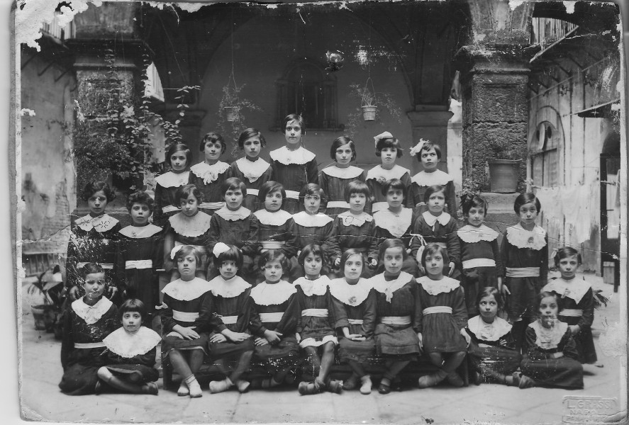 Students of an elementary school for girls - Naples, Italy, 1950