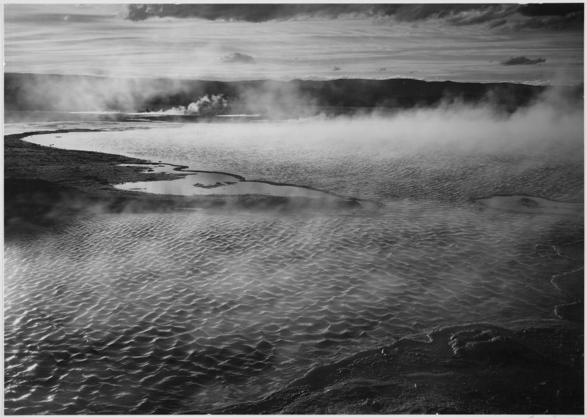 Surface of water presents a different texture in, 