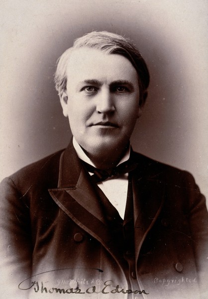 Thomas Alva Edison. Photograph by White & Co. Wellcome V0026322