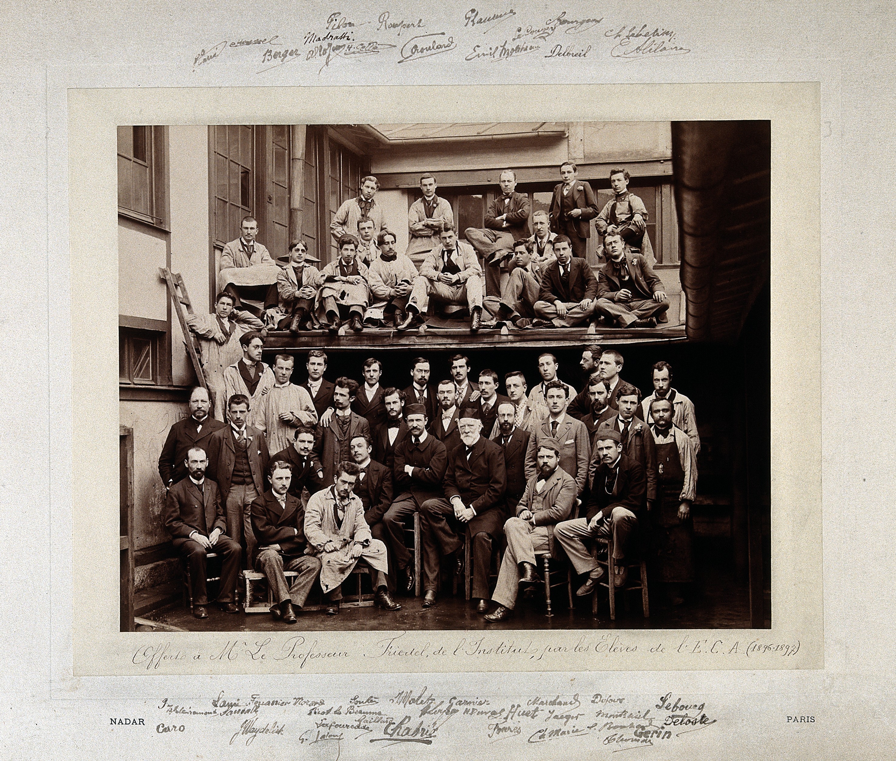 Prof. Friedel and students at the E.C.A. Photograph by Nadar Wellcome V0028218