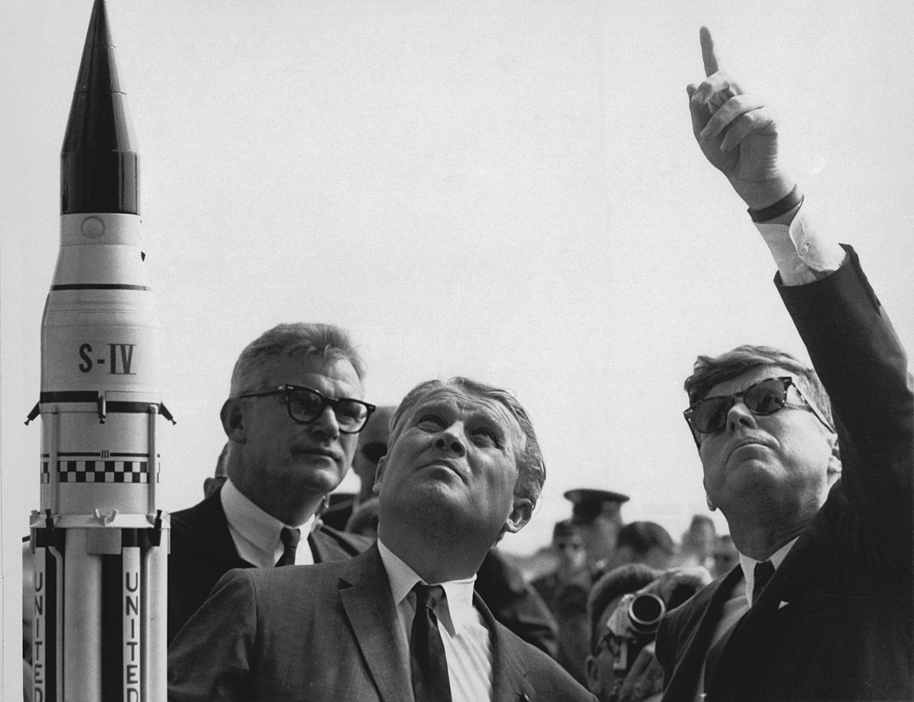 Seamans, von Braun and President Kennedy at Cape Canaveral - GPN-2000-001843