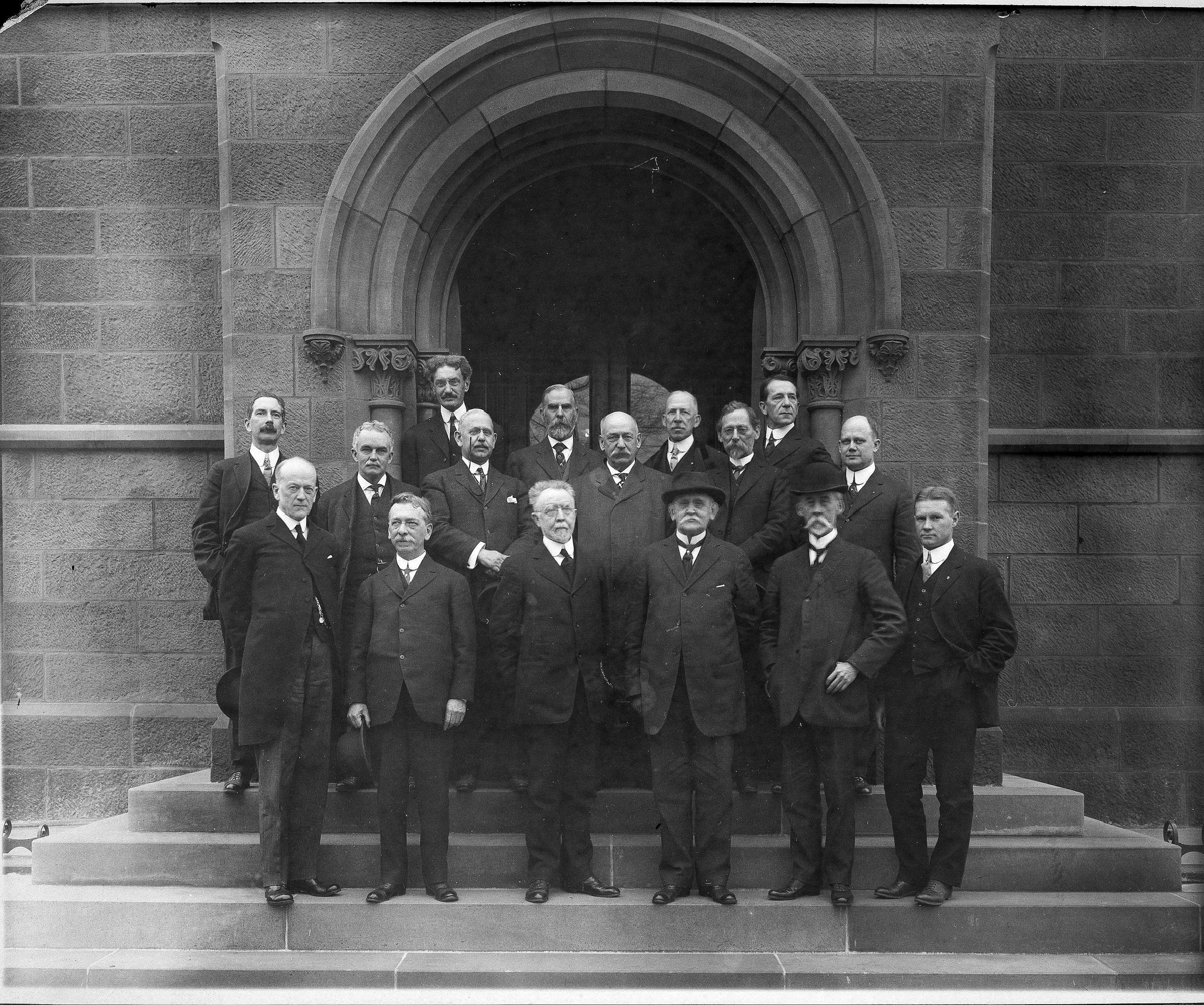 SI Officials at East Door to SI Building