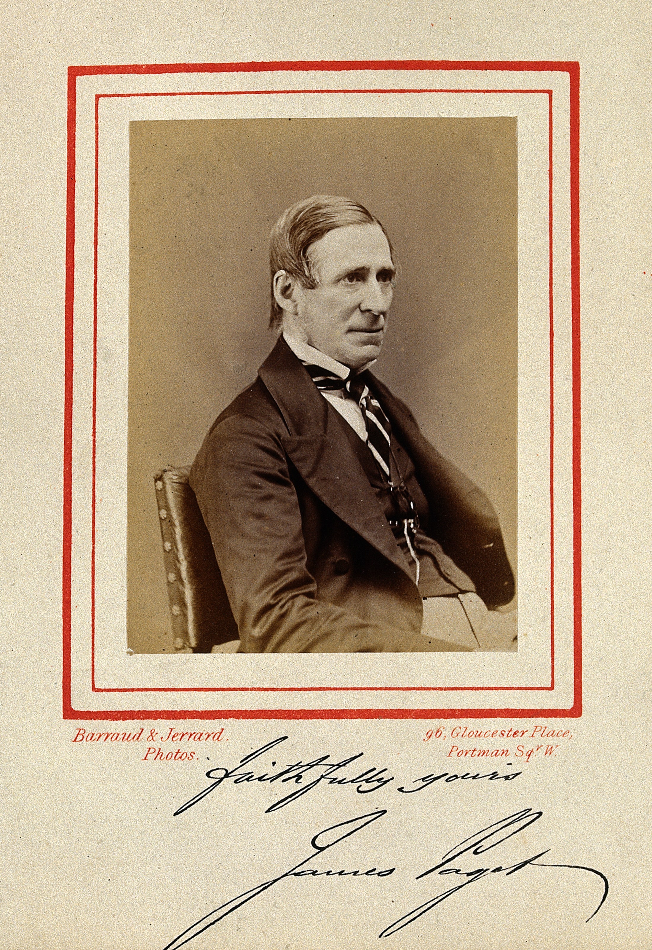Sir James Paget. Photograph by Barraud & Jerrard, 1873. Wellcome V0028390