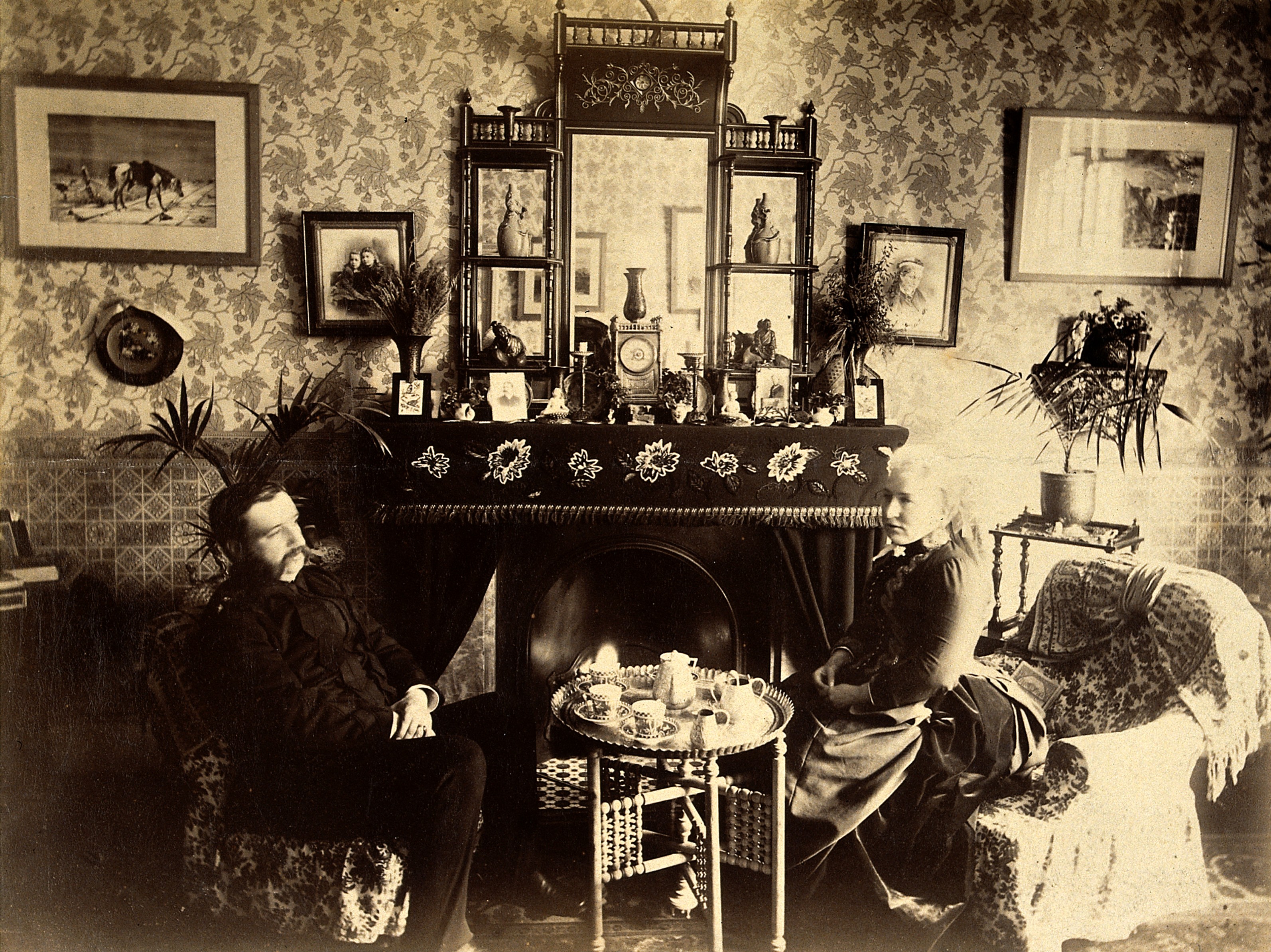 Surgeon Major & Mrs Gunning. Photograph. Wellcome V0026484