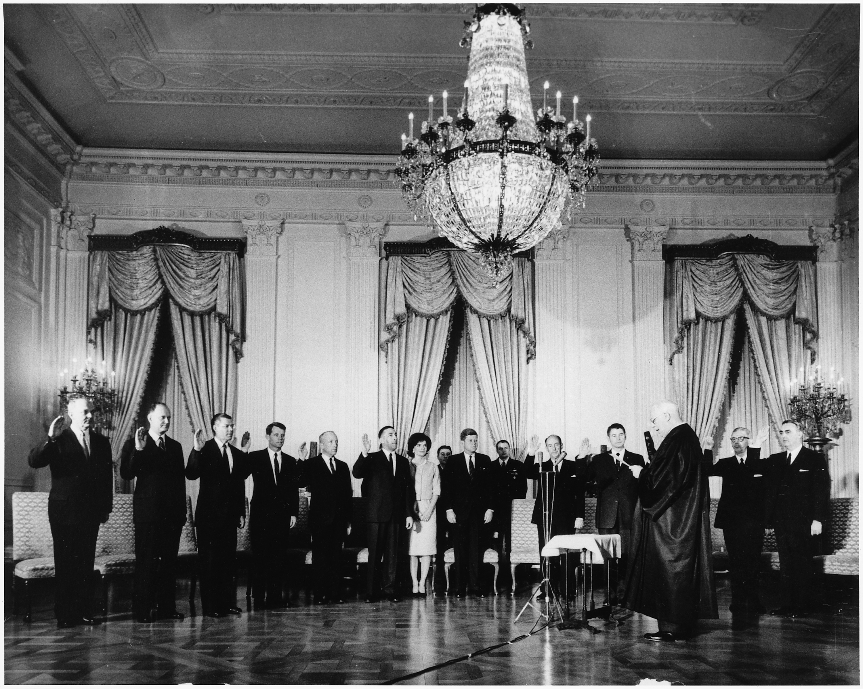 Swearing-In Ceremony of President Kennedy's Cabinet - NARA - 194172