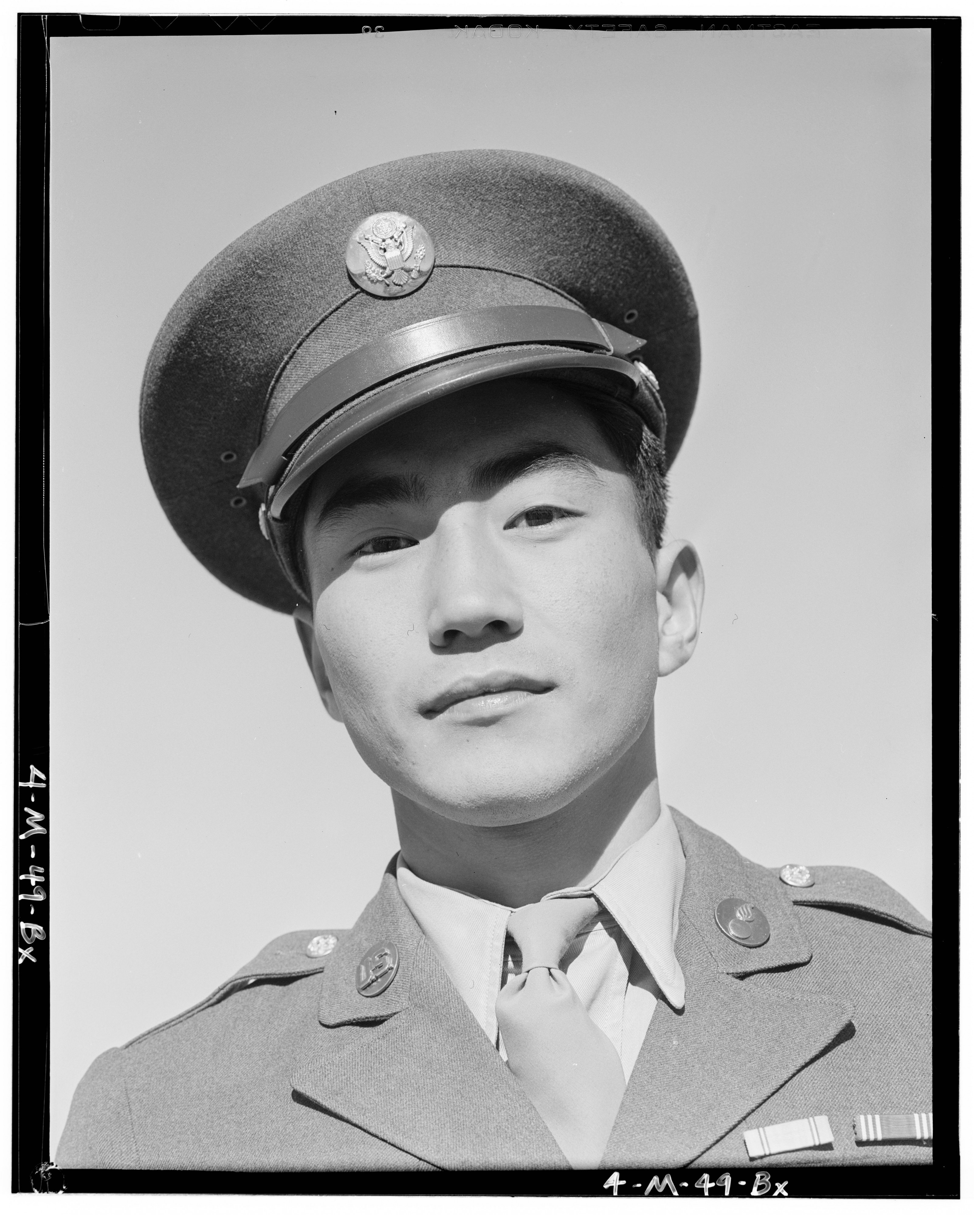 Ansel Adams Manzanar - Corporal Jimmie Shohara has two ribbons- Good Beha - LOC ppprs-00074