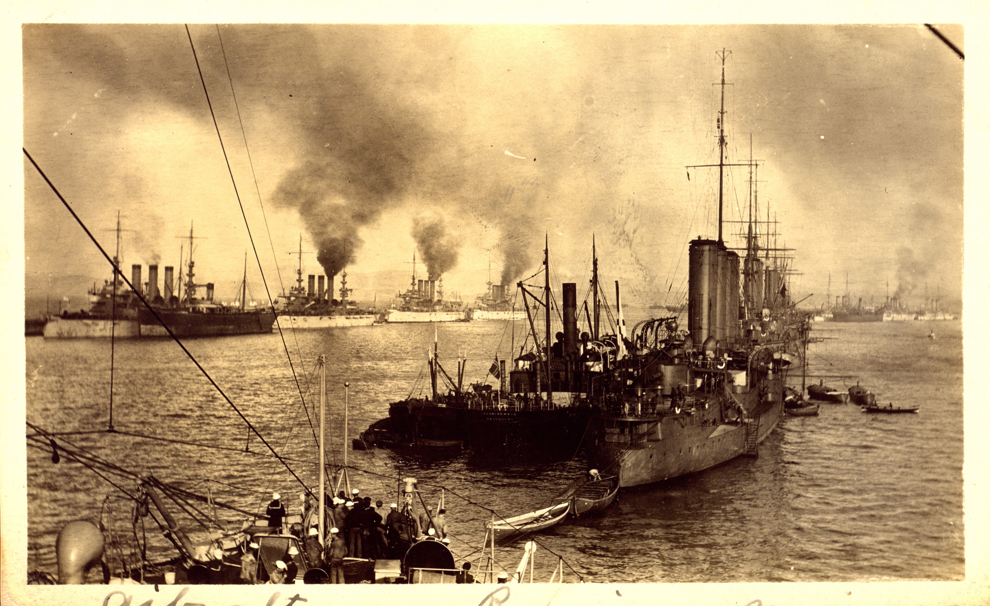 Gibraltar Harbour scene, February 1909