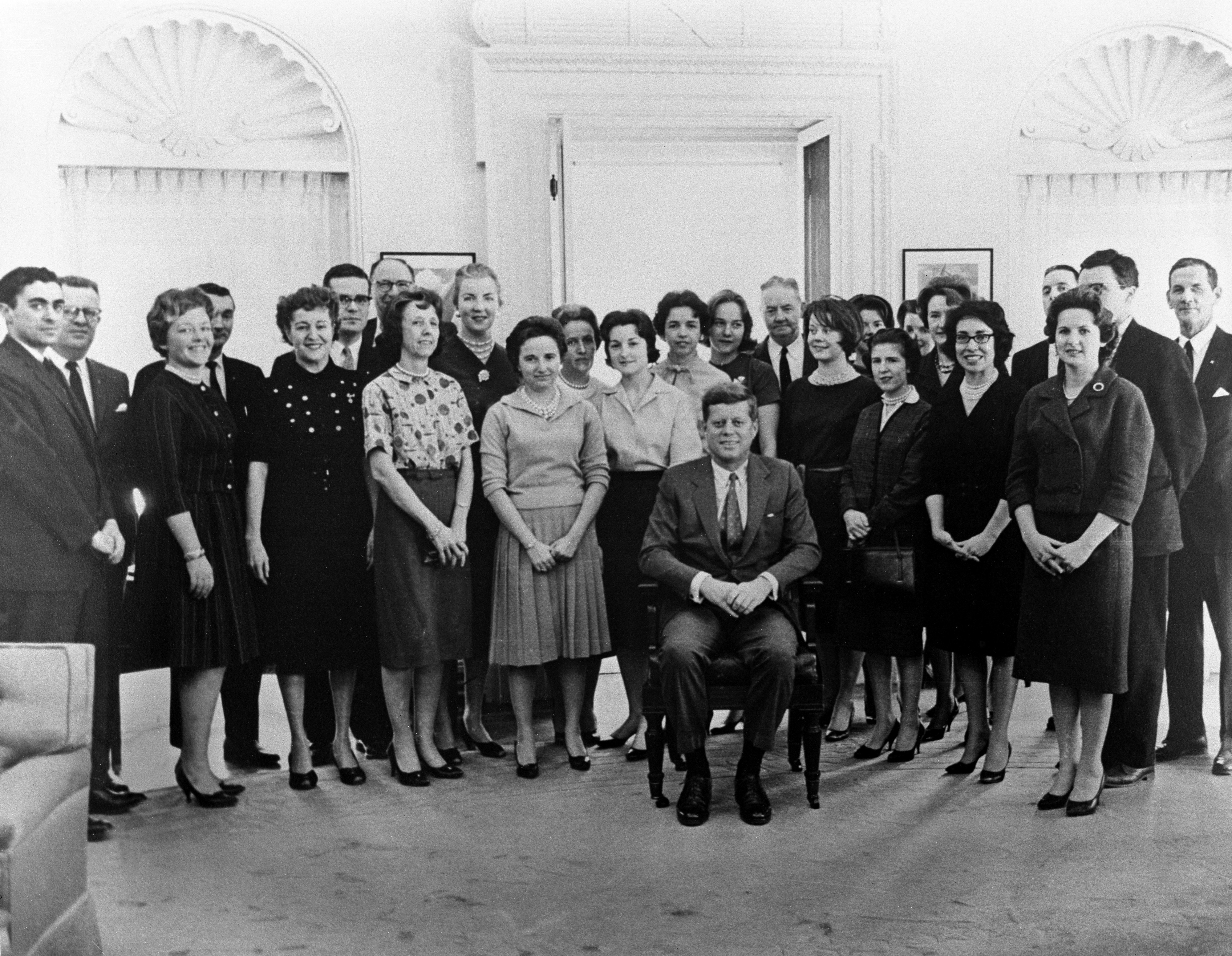 President John F. Kennedy with His White House Staff