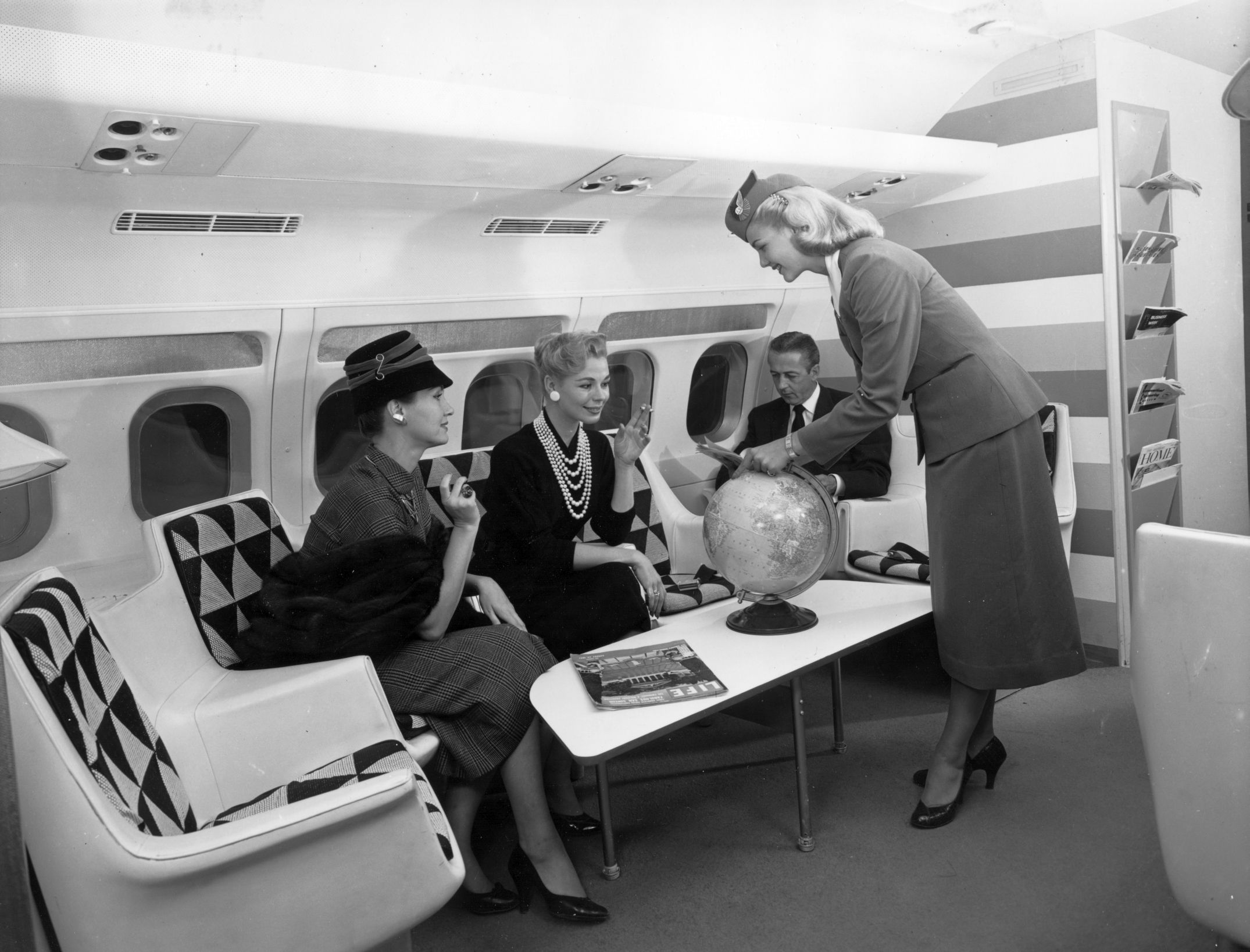 TWA Convair 880 Lounge Publicity Photo