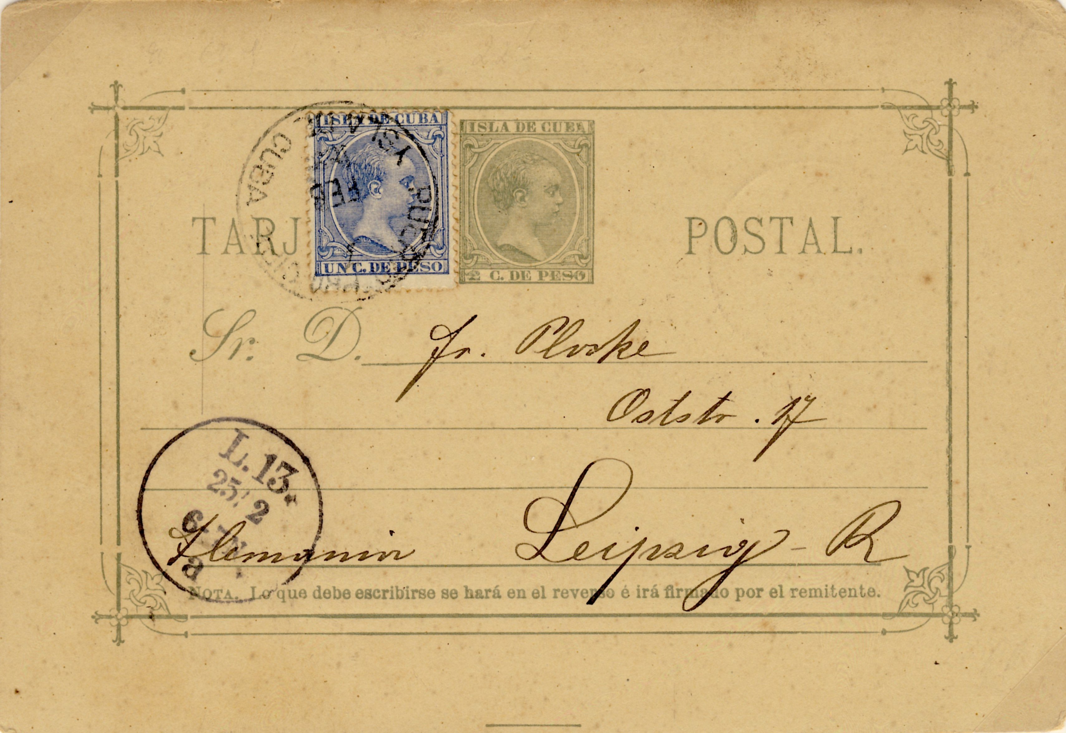 1890-Cuba-2c-PostalCard-Used