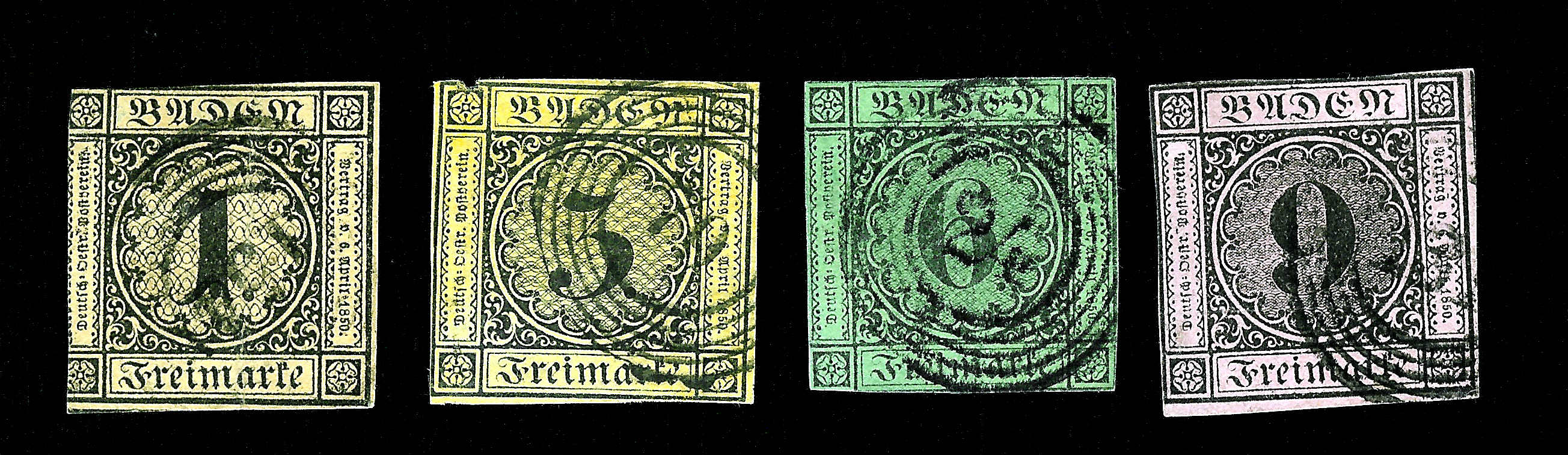 Briefmarken Baden 1