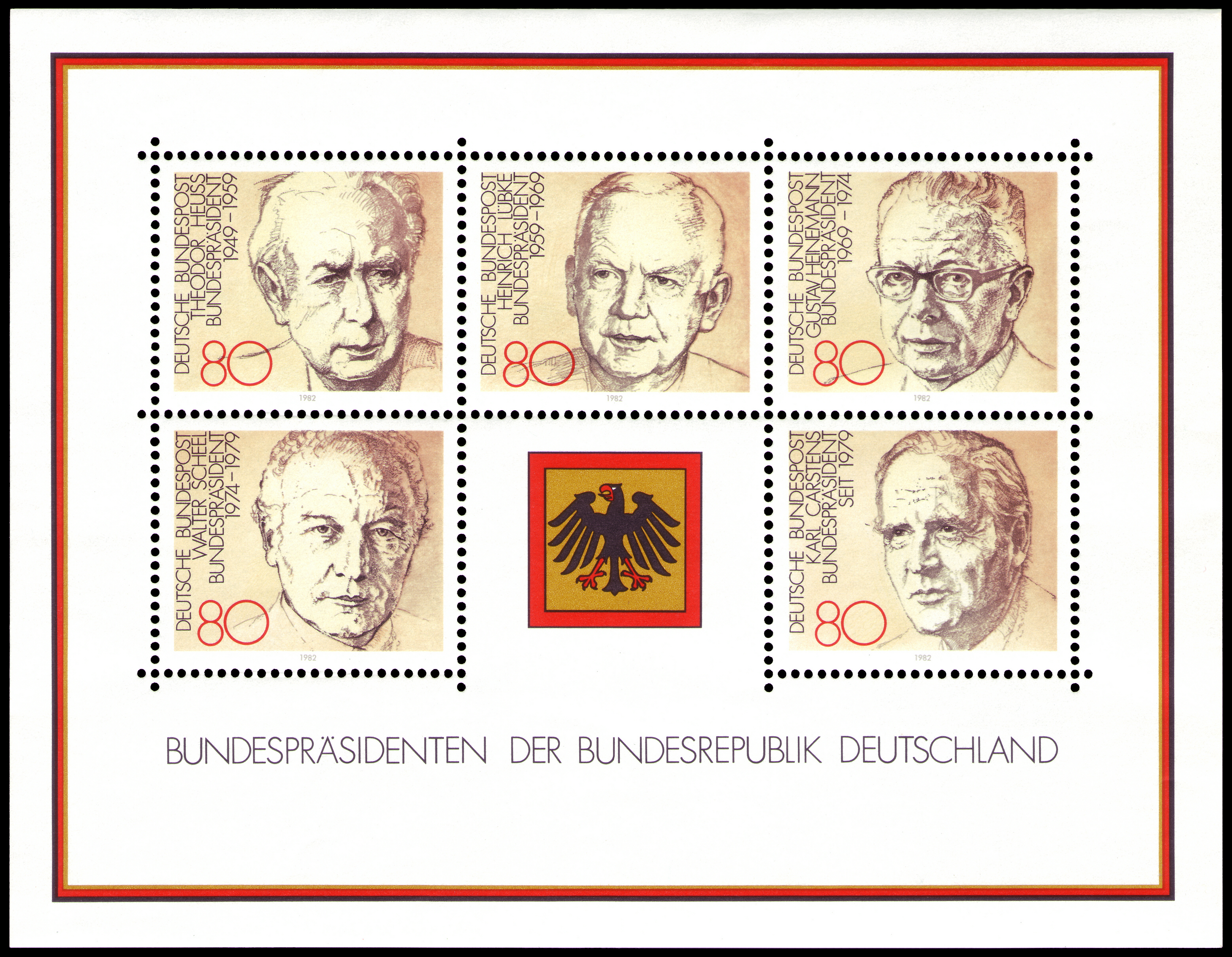 DBP 1982 Block 18 Bundespräsidenten