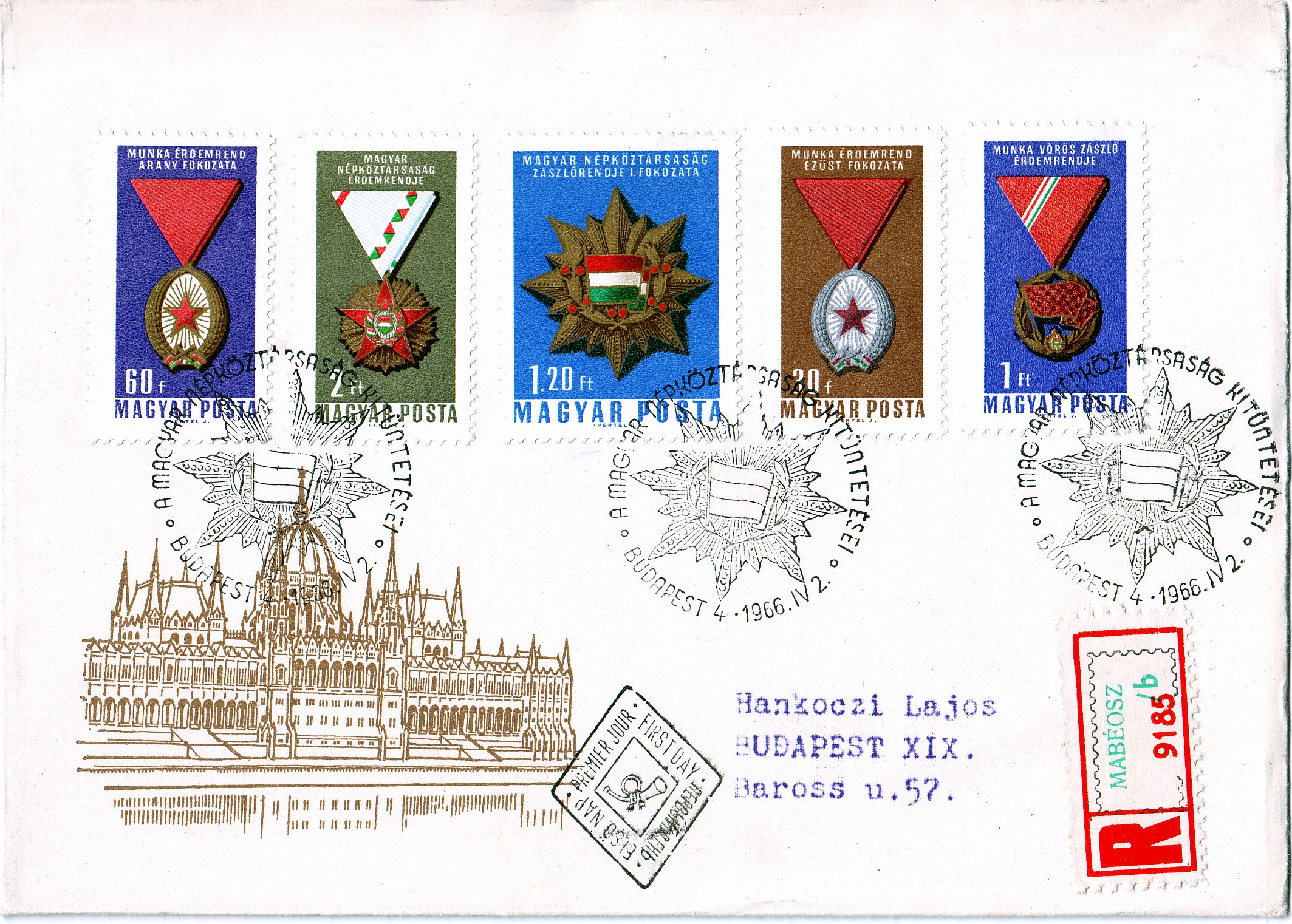 Magyar kitüntetéses bélyegek borítékon2