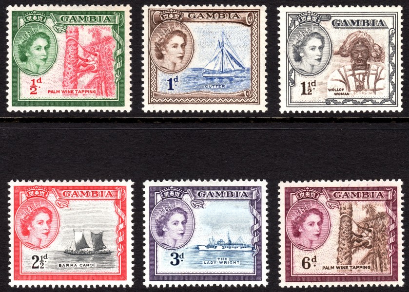 Gambia 1953 stamps