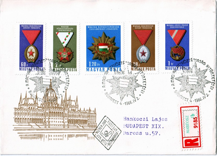 Magyar kitüntetéses bélyegek borítékon2