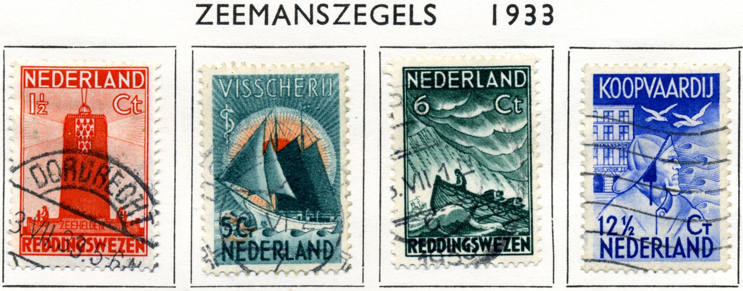 Postzegel 1933 zeemanszegels