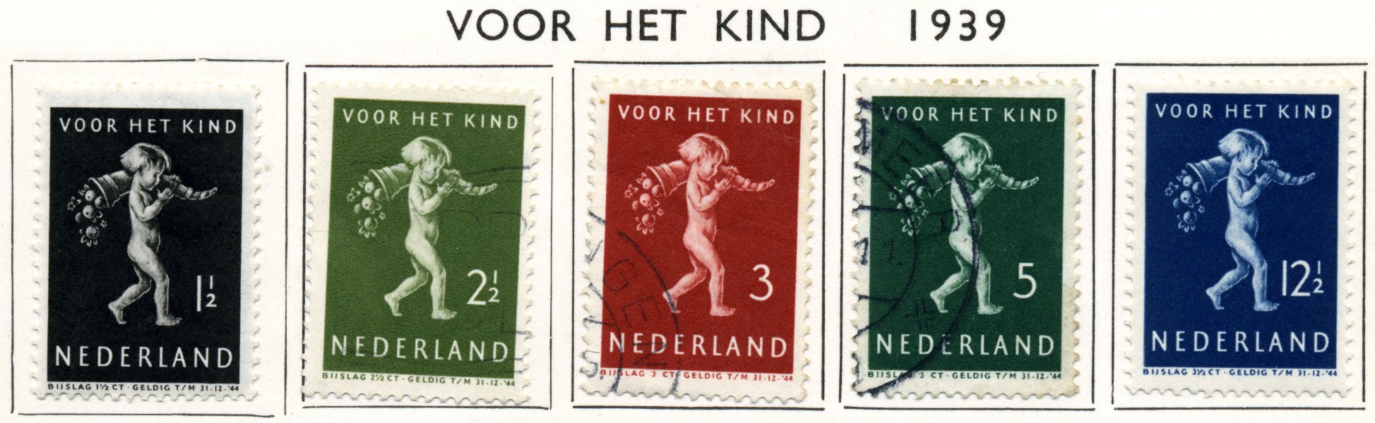 Postzegel NL 1939 nr327-331