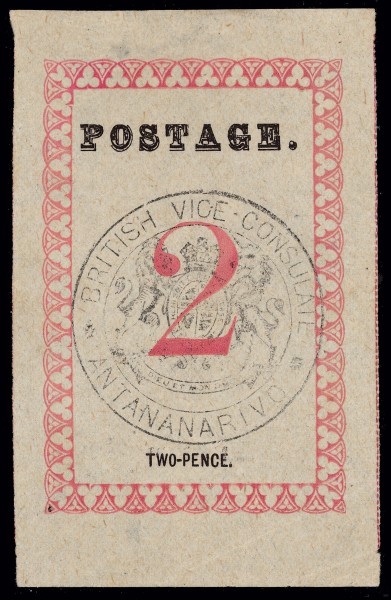 Stamp BCM Madagascar 1886 2d