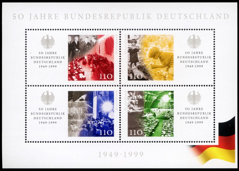 Stamp Germany 1999 Block49 50 Jahre BRD